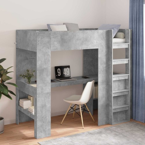 Loft bed frame with desk - loft,