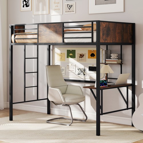 Single size loft bed - bed, frame
