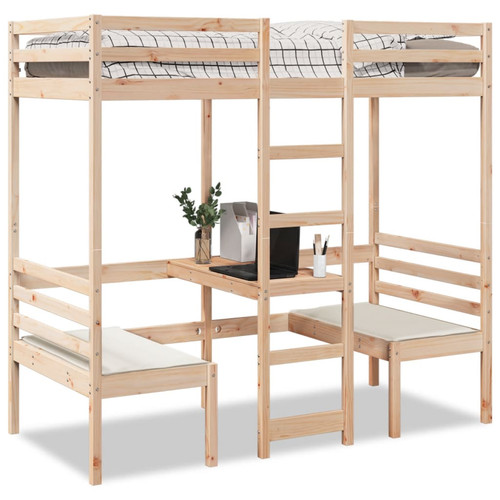 Loft bed high with desk - &, 2