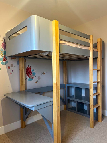 Children single loft bed - single,