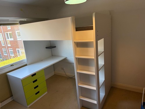 Ikea loft bed with desk - bed, and