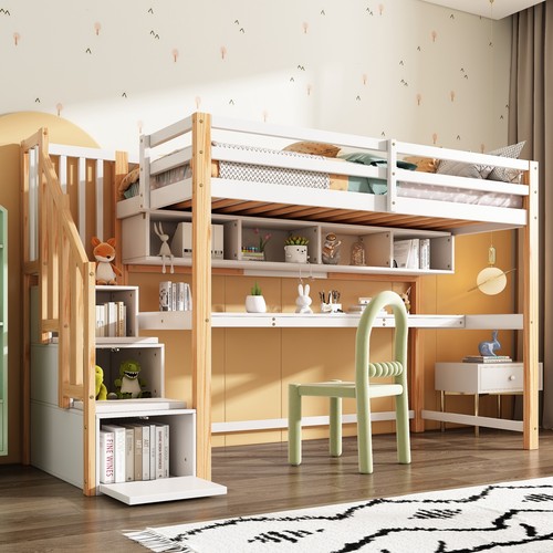 Kids loft bed 90x190cm - bed, w/