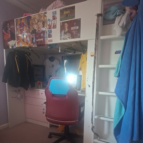 White ikea smastad loft bed - ikea,